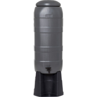 Greenline regntunna 100l lock/kran/fot/anslutgrå