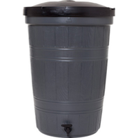 Greenline regntunna 200l lock/kran/anslutninggrå