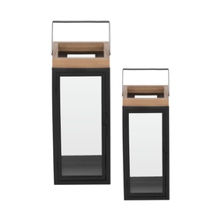 Orrefors Jernverk lyktor – stilren design i metall och trä 2-pack svart