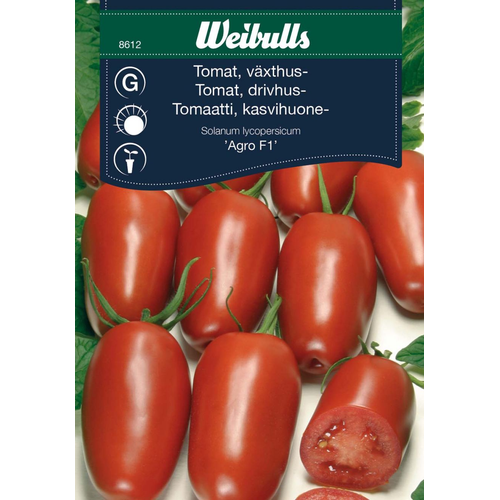 Weibulls Weibulls Tomat Agro F1 8612, Nyhet 2023, San Marzanotyp