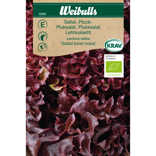 Weibulls Weibulls Plocksallat Salad Bowl Rossa KRAV 8308 - lactuca sativa, Nyhet 