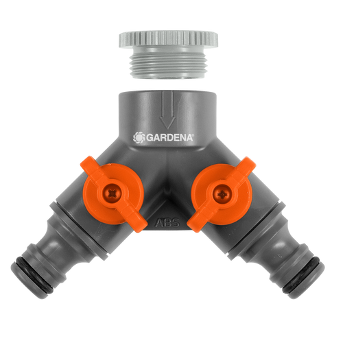 Gardena Gardena  2-vägskran med adapter 1/2
