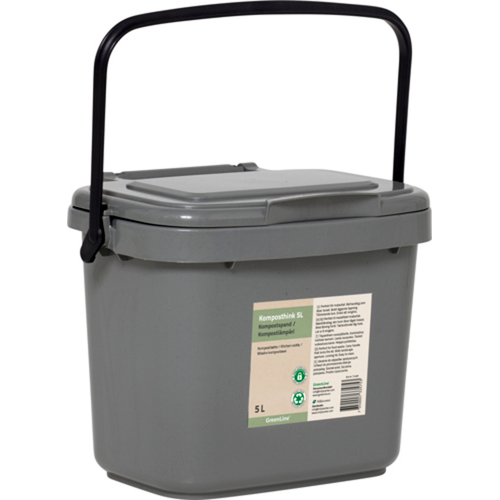 Greenline Greenline komposthink 5 l med lock grå