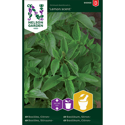 Nelson Garden Fröer Nelson Garden Basilika, citron--'lemon scent' -  ocimum basilicum l. 90068