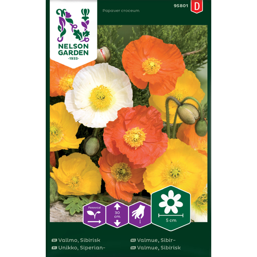 Nelson Garden Fröer Nelson Garden Sibirisk vallmo -  - papaver croceum 95801 Nelson Garden Fröer Nelson Garden Sibirisk vallmo -  - papaver croceum 95801