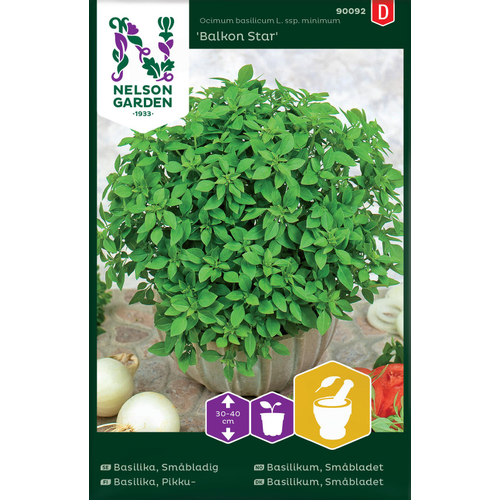 Nelson Garden Fröer Nelson Garden Småbladig basilika - 'balkon star' - ocimum basilicum l. ssp. minimum 90092