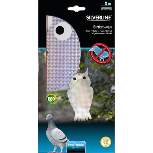 Silverline Silverline fågelskrämma reflex shiny owl uggla2-pack