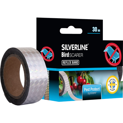 Silverline Silverline fågelskrämma reflexband 30 m Silverline Silverline fågelskrämma reflexband 30 m