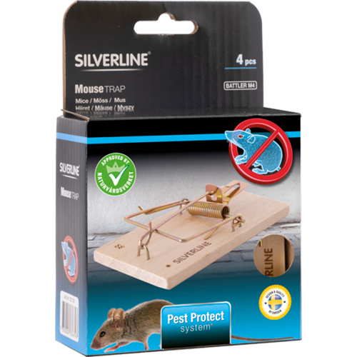 Silverline Silverline musfälla battler m4 trä 4-pack