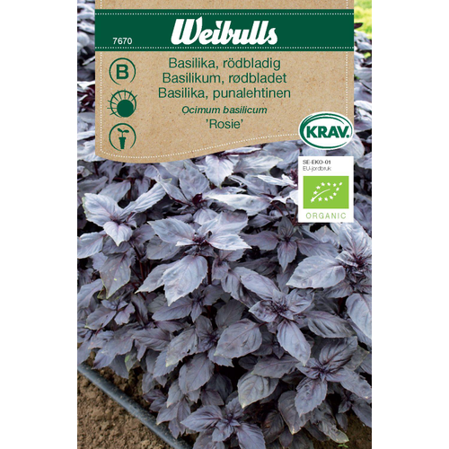 Weibulls Weibulls Basilika OPAL Rödbladig KRAV  - ocimum basilicum 7670